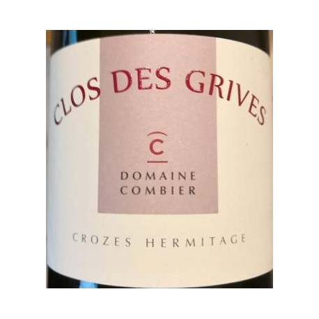 Domaine Combier Crozes Hermitage Clos des grives 2017 etiquette