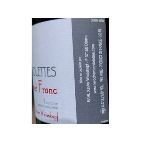 Le Rocher des Violettes Touraine "cabernet franc" red 2016