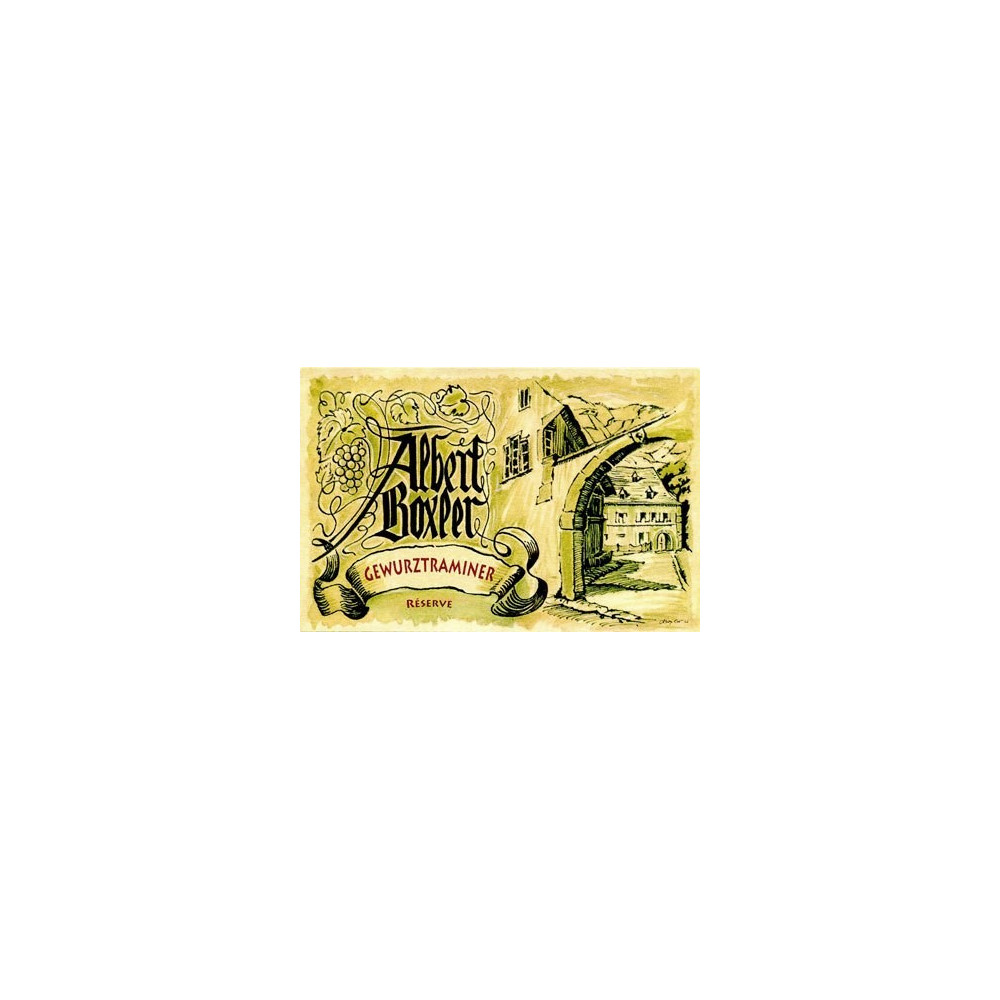 Domaine Albert Boxler Gewurztraminer Reserve 2017 etiquette Domaine Albert Boxler Gewurztraminer Reserve 2017 etiquette