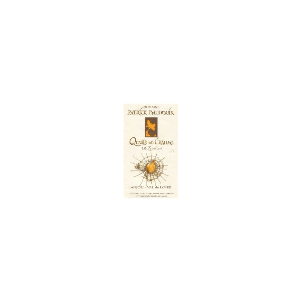 Domaine Patrick Baudouin Quarts de Chaume "Les Zersilles" blanc liquoreux 2013 bouteille  	Domaine Patrick Baudouin Quarts de Chaume "Les Zersilles" blanc liquoreux 2013 bouteille