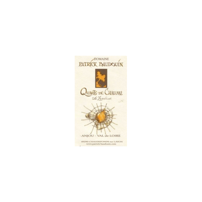 Domaine Patrick Baudouin Quarts de Chaume "Les Zersilles" blanc liquoreux 2015 etiquette Domaine Patrick Baudouin Quarts de Chaume "Les Zersilles" blanc liquoreux 2015 etiquette
