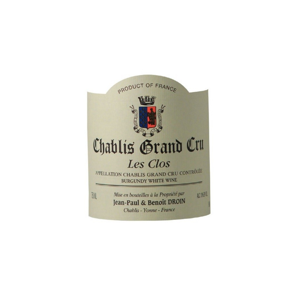 Domaine Jean-Paul et Benoît Droin Chablis Grand Cru Les Clos 2019 etiquette