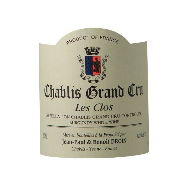 Domaine Jean-Paul et Benoît Droin Chablis Grand Cru Les Clos 2019 etiquette