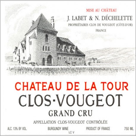 Château de la Tour Clos Vougeot Grand Cru  rouge 2012 Château de la Tour Clos Vougeot Grand Cru  rouge 2012