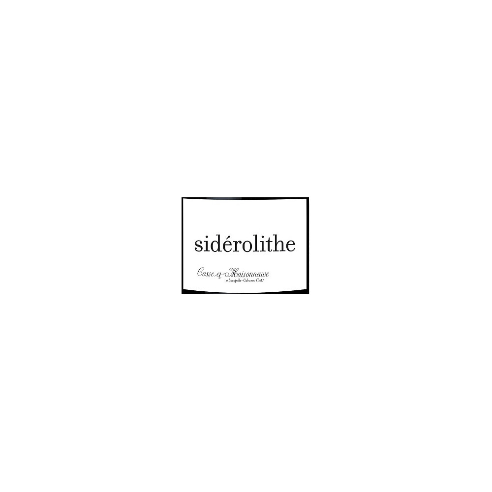 Domaine Cosse-Maisonneuve "Sidérolithe" (100% CF) rouge 2018 etiquette