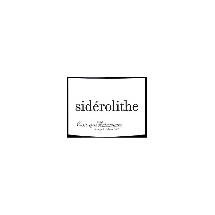 Domaine Cosse-Maisonneuve "Sidérolithe" (100% CF) rouge 2018 etiquette