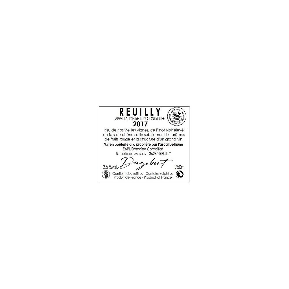 Domaine Cordaillat Reuilly "Dagobert" red 2017