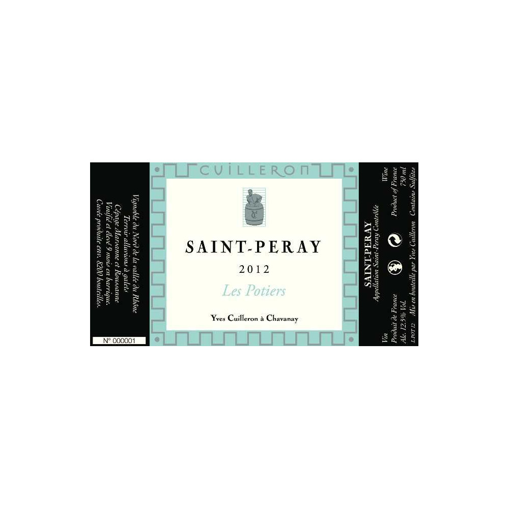Domaine Yves Cuilleron Saint-Peray Les Potiers 2018 etiquette