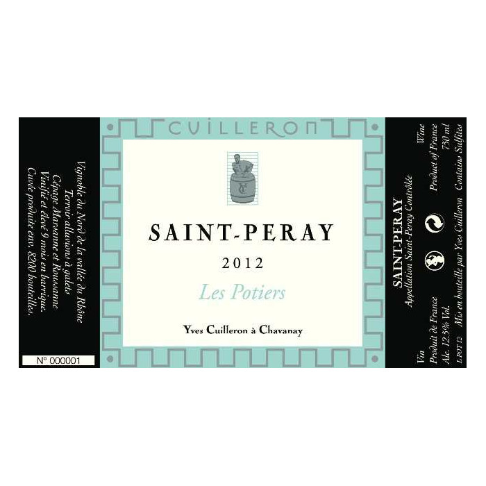 Domaine Yves Cuilleron Saint-Peray Les Potiers 2018 etiquette