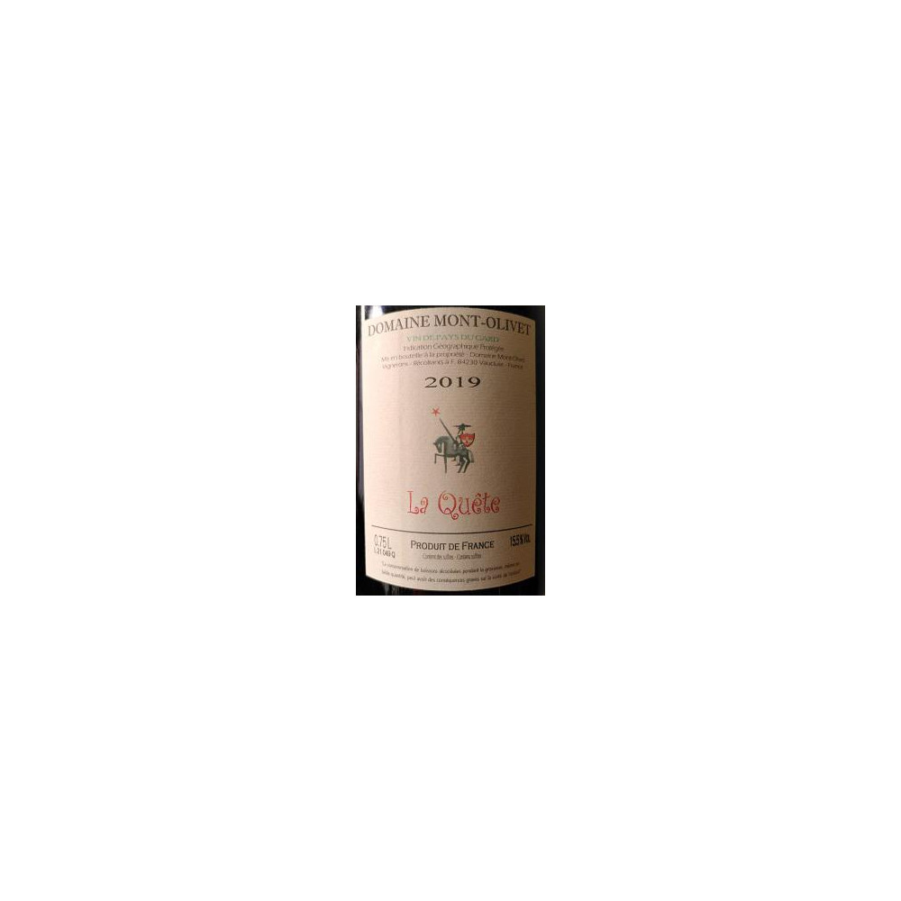 Clos du Mont-Olivet IGP "La Quête" (cinsault) rouge 2019