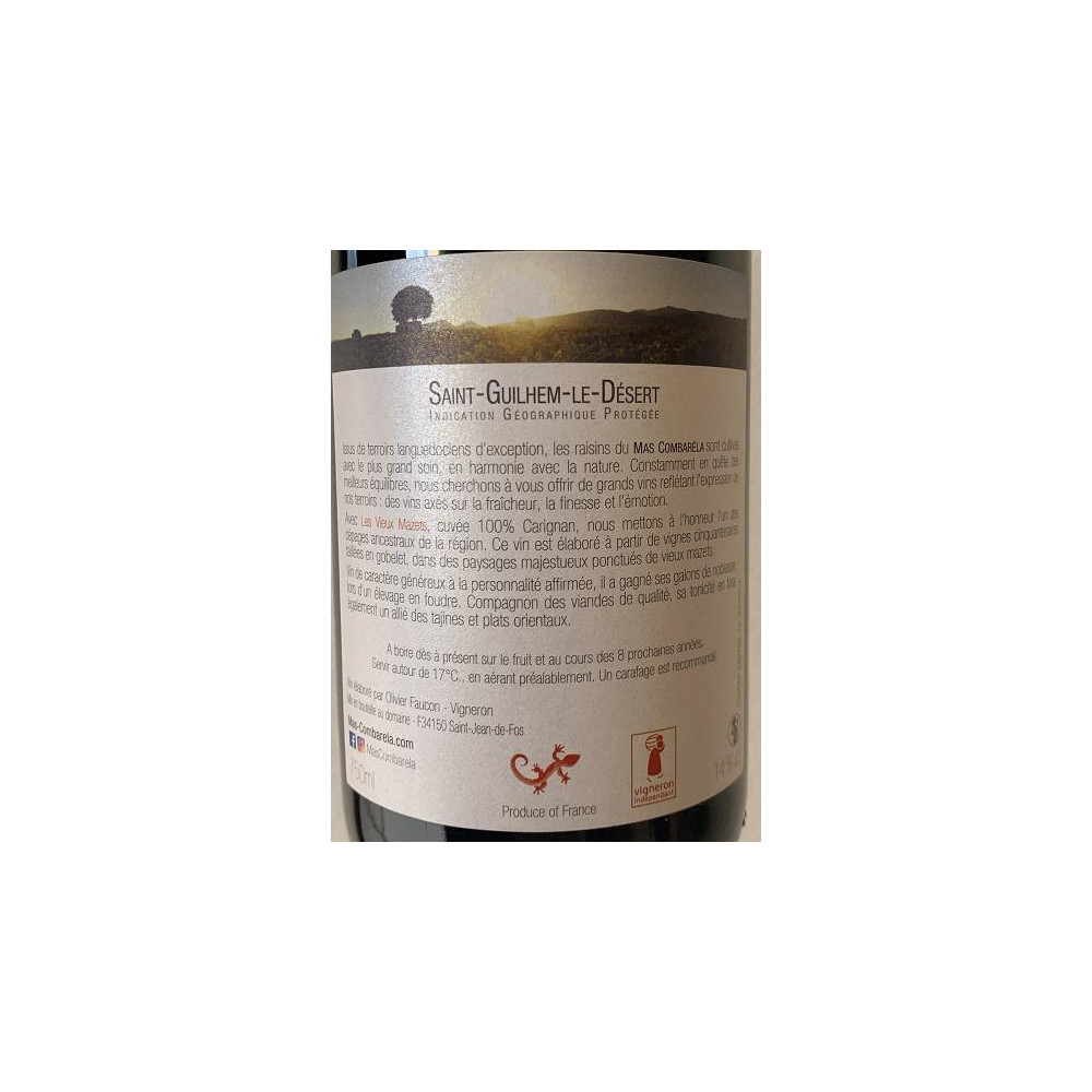 Mas Combarèla "Les Vieux Mazets" (carignan) red 2018