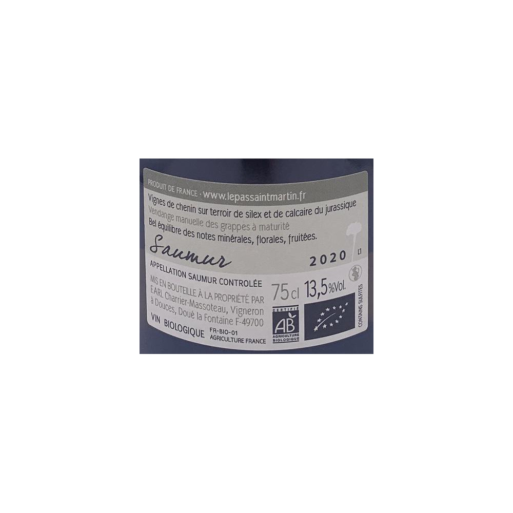 Domaine Le Pas Saint Martin Saumur "La Pierre Frite" dry white 2020