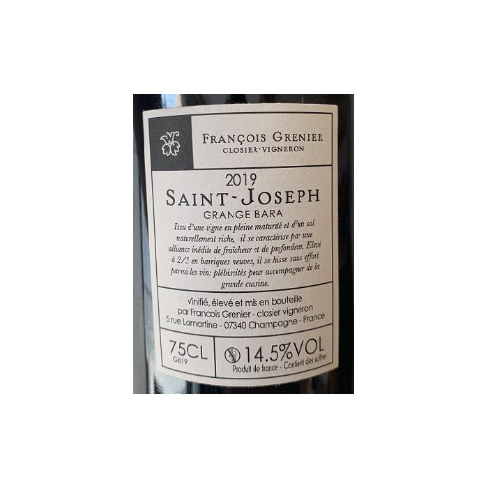 Domaine François Grenier Saint Joseph "Grange Bara" red 2019