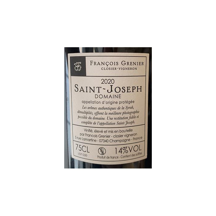 Domaine François Grenier Saint Joseph "Fragrance" red 2020