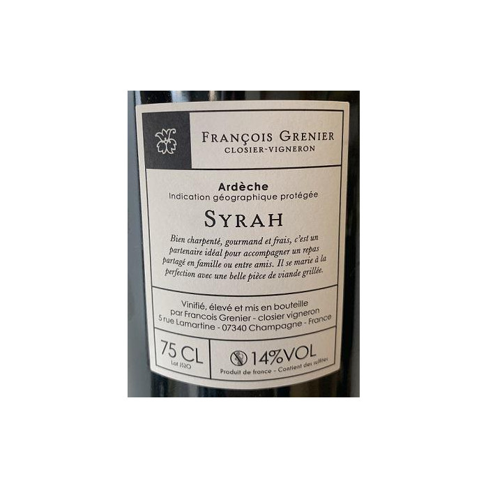 Domaine François Grenier Les Jardins (syrah) red 2020
