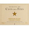 Clos des Fees grenache blanc Vieilles Vignes 2018 etiquette