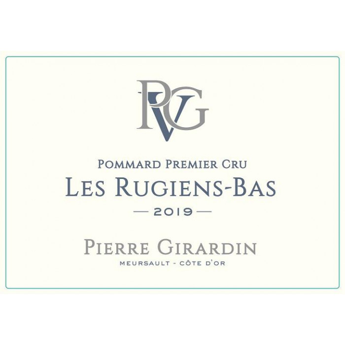 Domaine Pierre Girardin Pommard 1er Cru "Les Rugiens bas" rouge 2019 etiquette Domaine Pierre Girardin Pommard 1er Cru "Les Rugiens bas" rouge 2019 etiquette