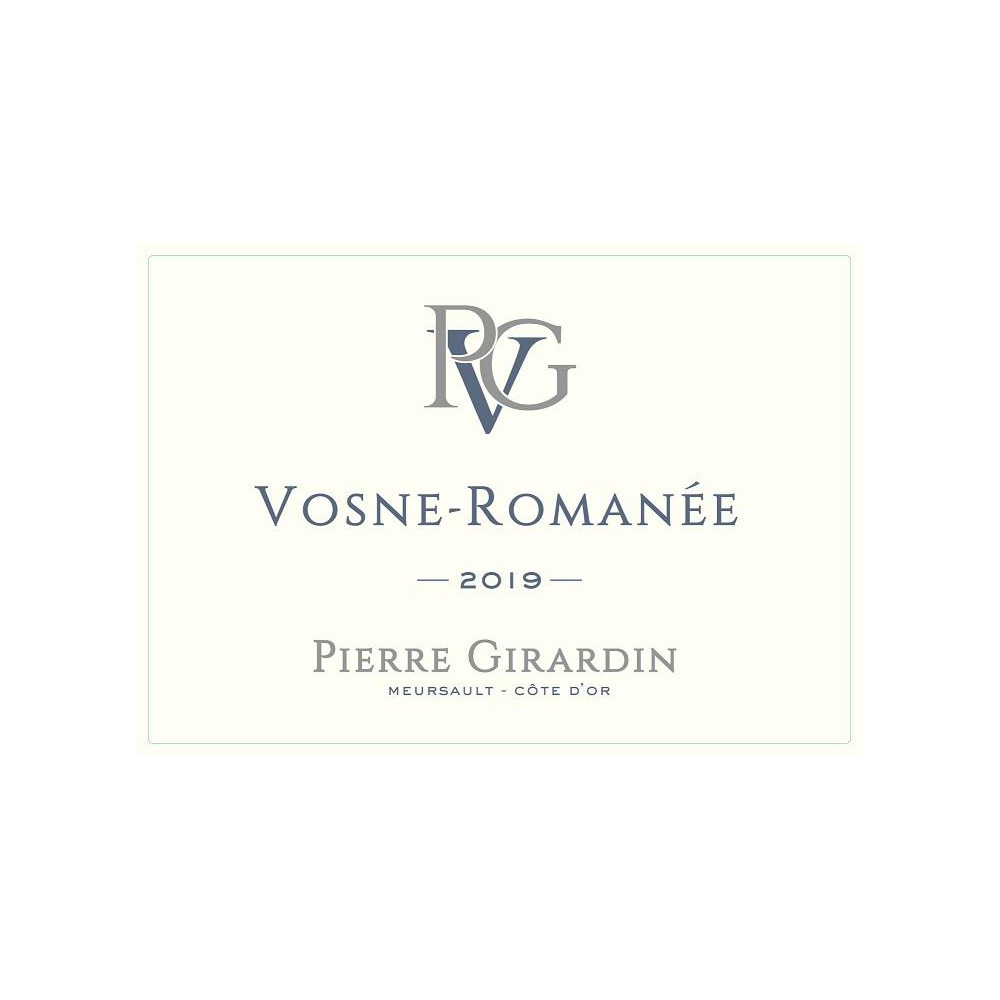 Domaine Pierre Girardin Vosne Romanée rouge 2019 etiquette Domaine Pierre Girardin Vosne Romanée rouge 2019 etiquette