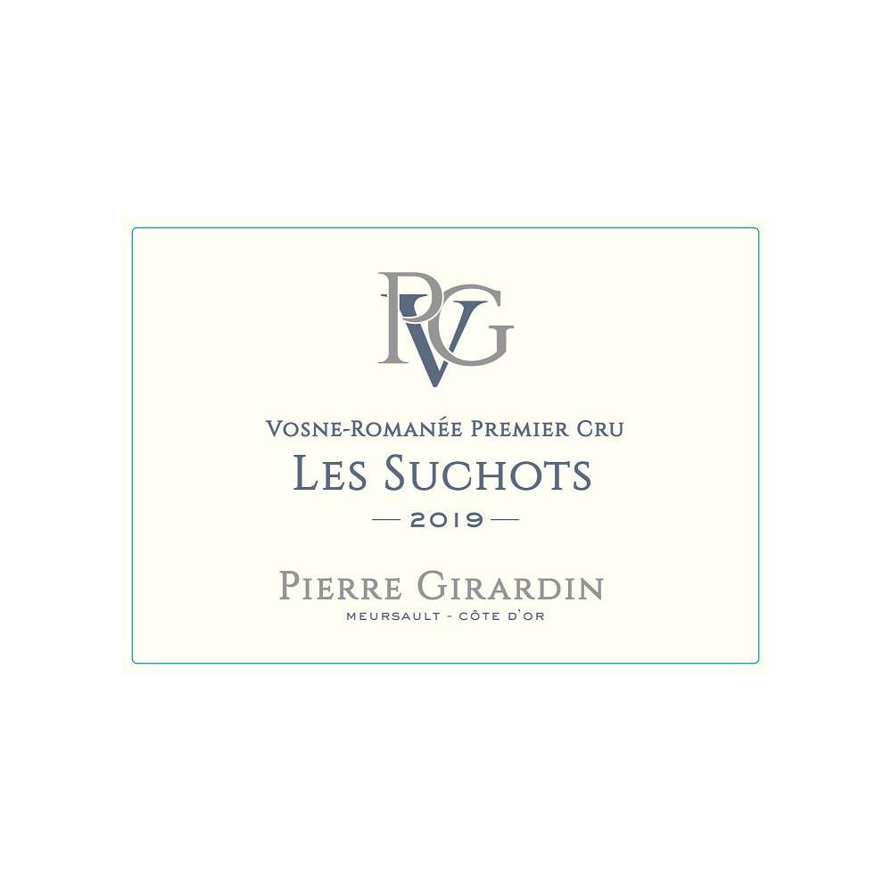 Domaine Pierre Girardin Vosne Romanée 1er Cru "Les Suchots" rouge 2019 etiquette Domaine Pierre Girardin Vosne Romanée 1er Cru "Les Suchots" rouge 2019 etiquette