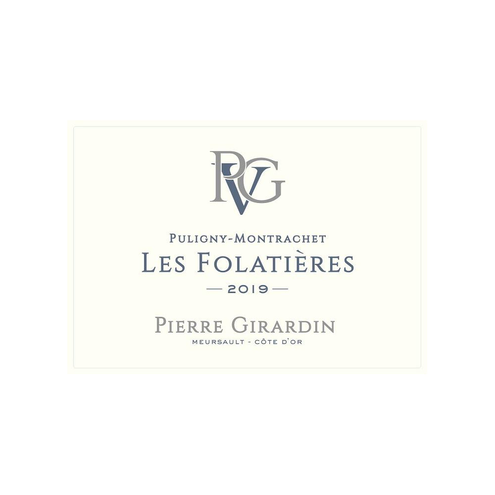 Domaine Pierre Girardin Puligny-Montrachet 1er Cru "Les Folatières" blanc sec 2019 etiquette
