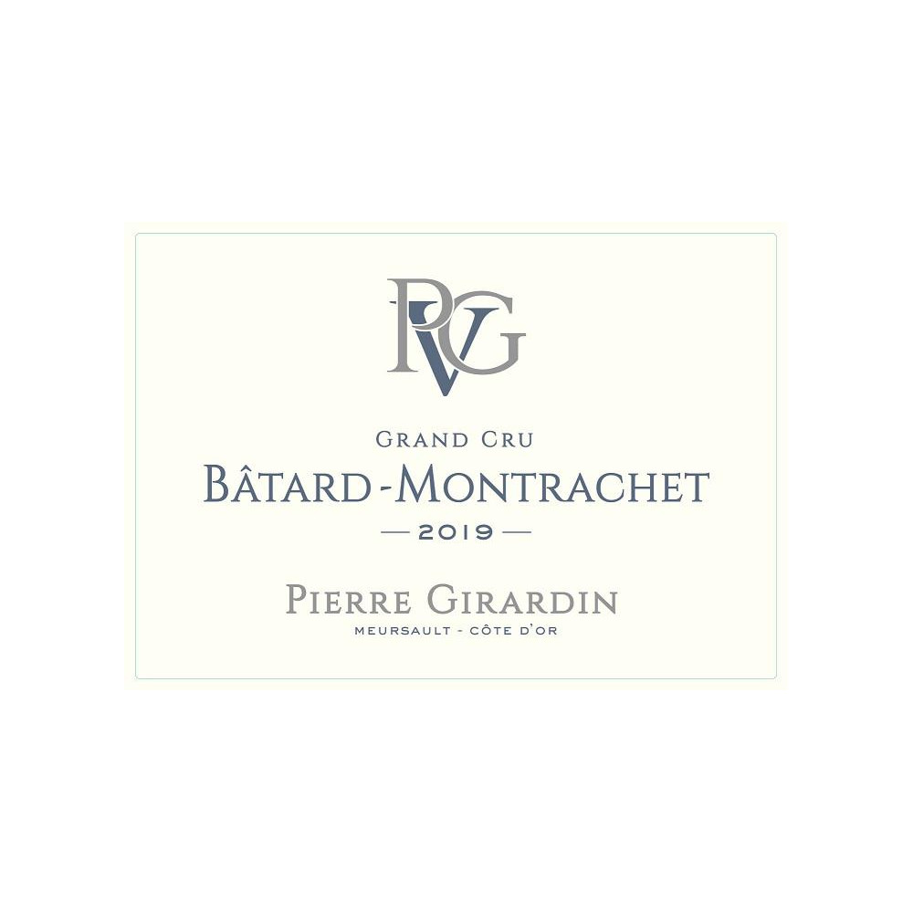 Domaine Pierre Girardin Batard Montrachet Grand Cru blanc sec 2019 etiquette