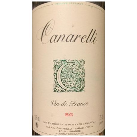Clos Canarelli "BG" (bianco gentile) 2020 bouteille
