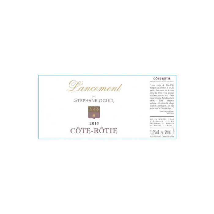 Cote Rotie Stephane Ogier Lancement 2016 etiquette Cote Rotie Stephane Ogier Lancement 2016 etiquette