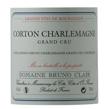 Domaine Bruno Clair Corton Charlemagne Grand Cru dry white 2018 Domaine Bruno Clair Corton Charlemagne Grand Cru dry white 2018