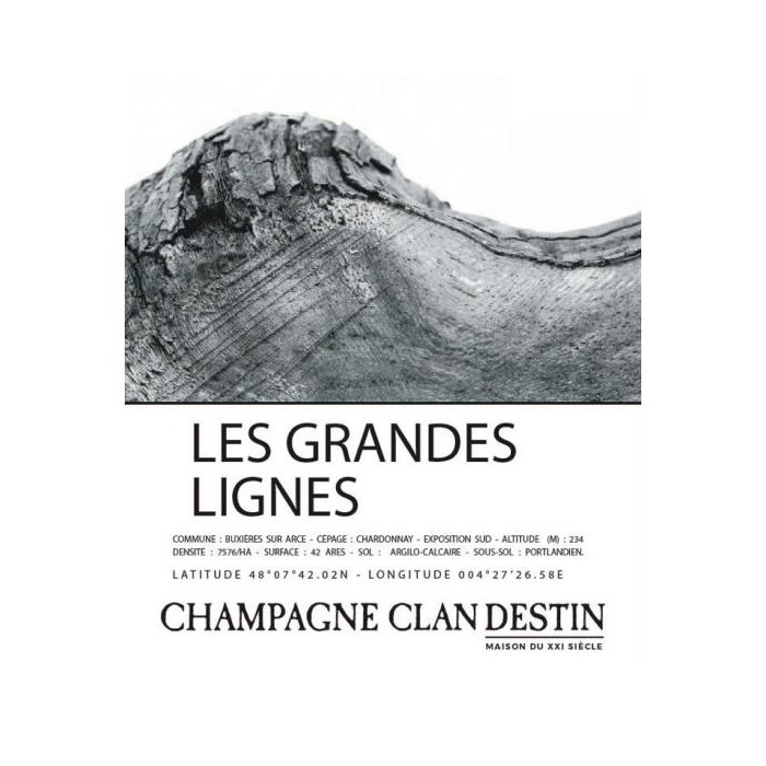 Champagne Clandestin Les Grandes Lignes Brut Nature 2018 etiquette Champagne Clandestin Les Grandes Lignes Brut Nature 2018 etiquette