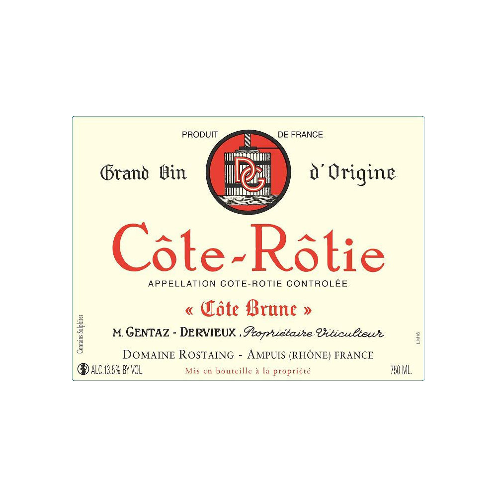 Domaine Rostaing Côte-Rôtie "Côte Brune" rouge 2019 etiquette Domaine Rostaing Côte-Rôtie "Côte Brune" rouge 2019 etiquette