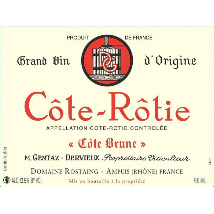 Domaine Rostaing Côte-Rôtie "Côte Brune" rouge 2019 etiquette Domaine Rostaing Côte-Rôtie "Côte Brune" rouge 2019 etiquette