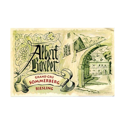 Albert Boxler Riesling grand cru sommerberg 2019 etiquette