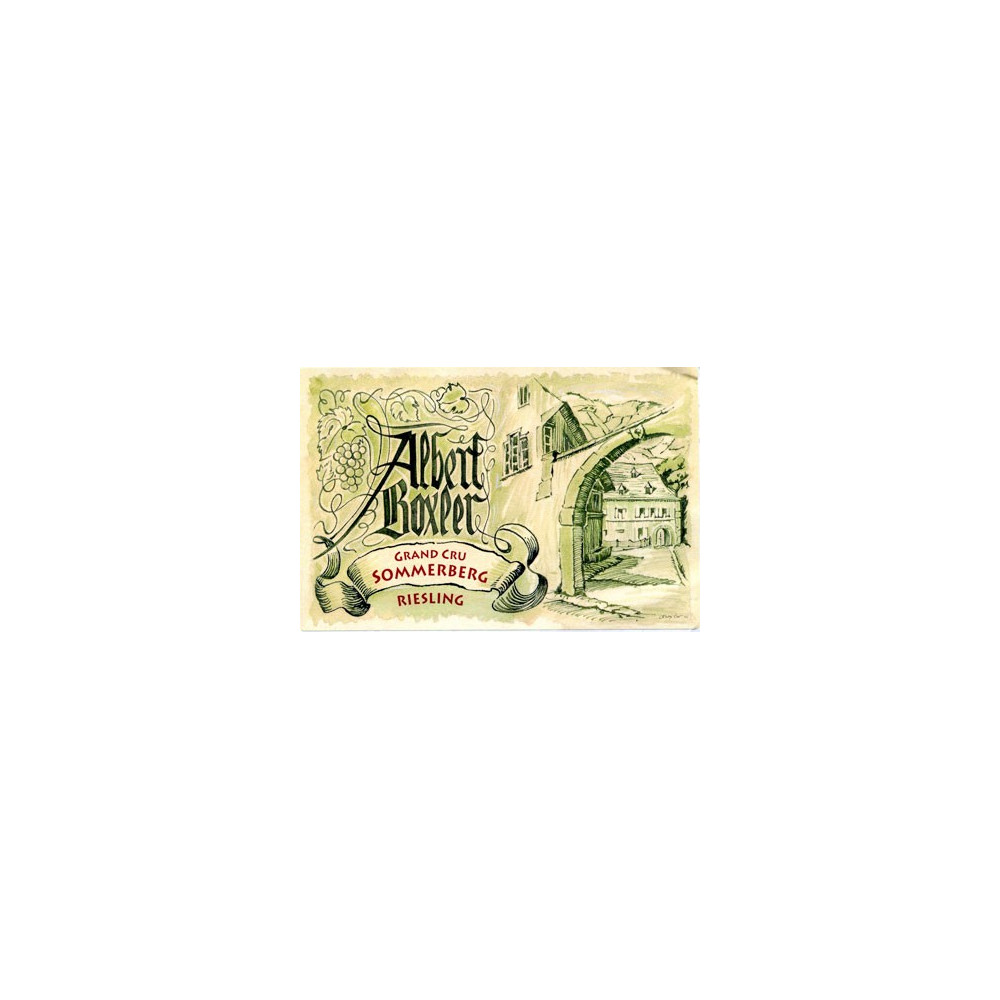 Albert Boxler Riesling grand cru sommerberg 2019 etiquette Albert Boxler Riesling grand cru sommerberg 2019 etiquette