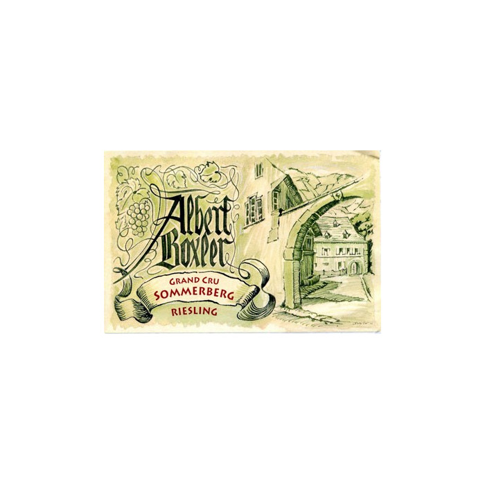 Albert Boxler Riesling grand cru sommerberg 2019 etiquette Albert Boxler Riesling grand cru sommerberg 2019 etiquette