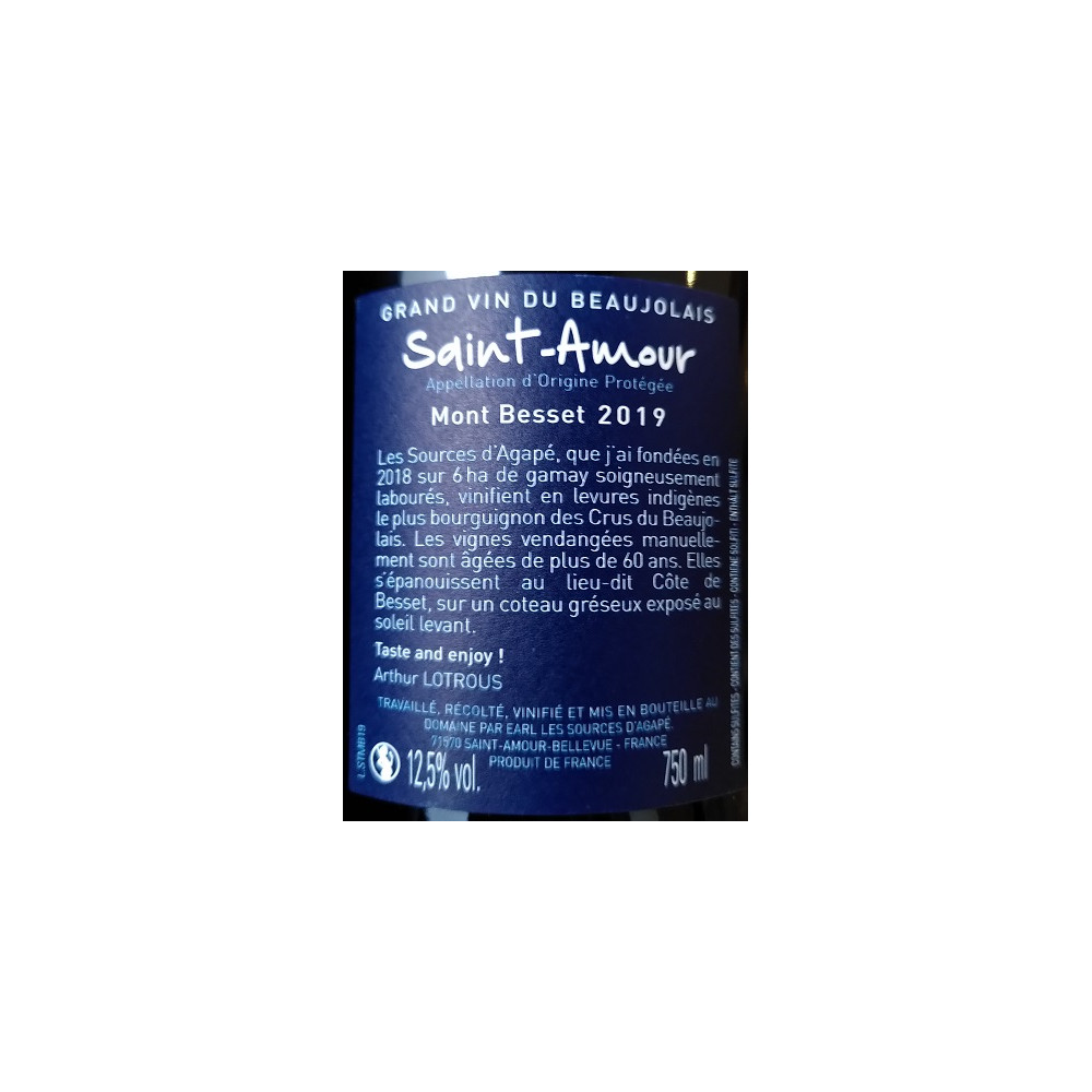 sources d'agape saint amour mont besset 2019 contre etiquette