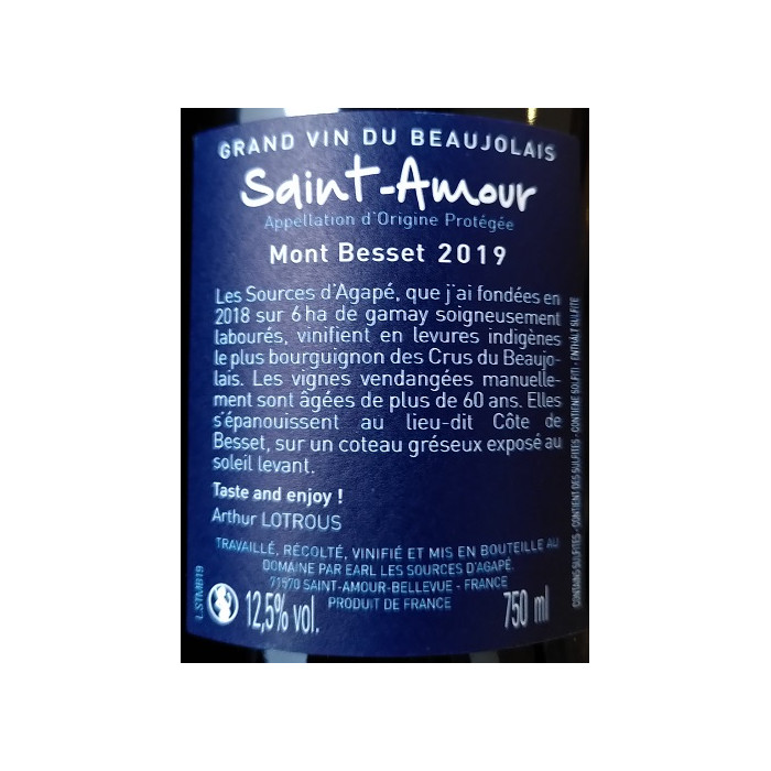 sources d'agape saint amour mont besset 2019 contre etiquette