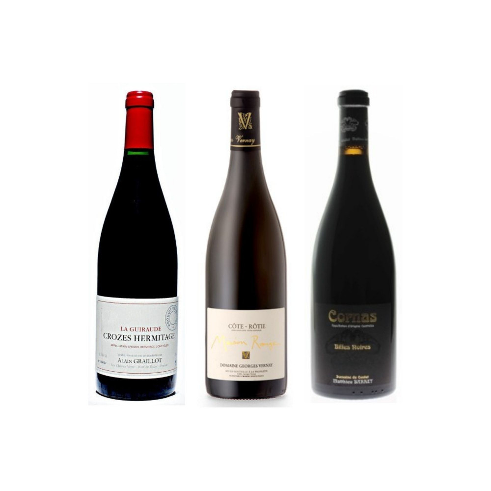 Caisse panachée "Grandes Syrahs 2016" bouteilles Caisse panachée "Grandes Syrahs 2016" bouteilles