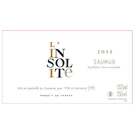Domaine des Roches Neuves Saumur "L'Insolite" dry white 2013 Domaine des Roches Neuves Saumur "L'Insolite" dry white 2013