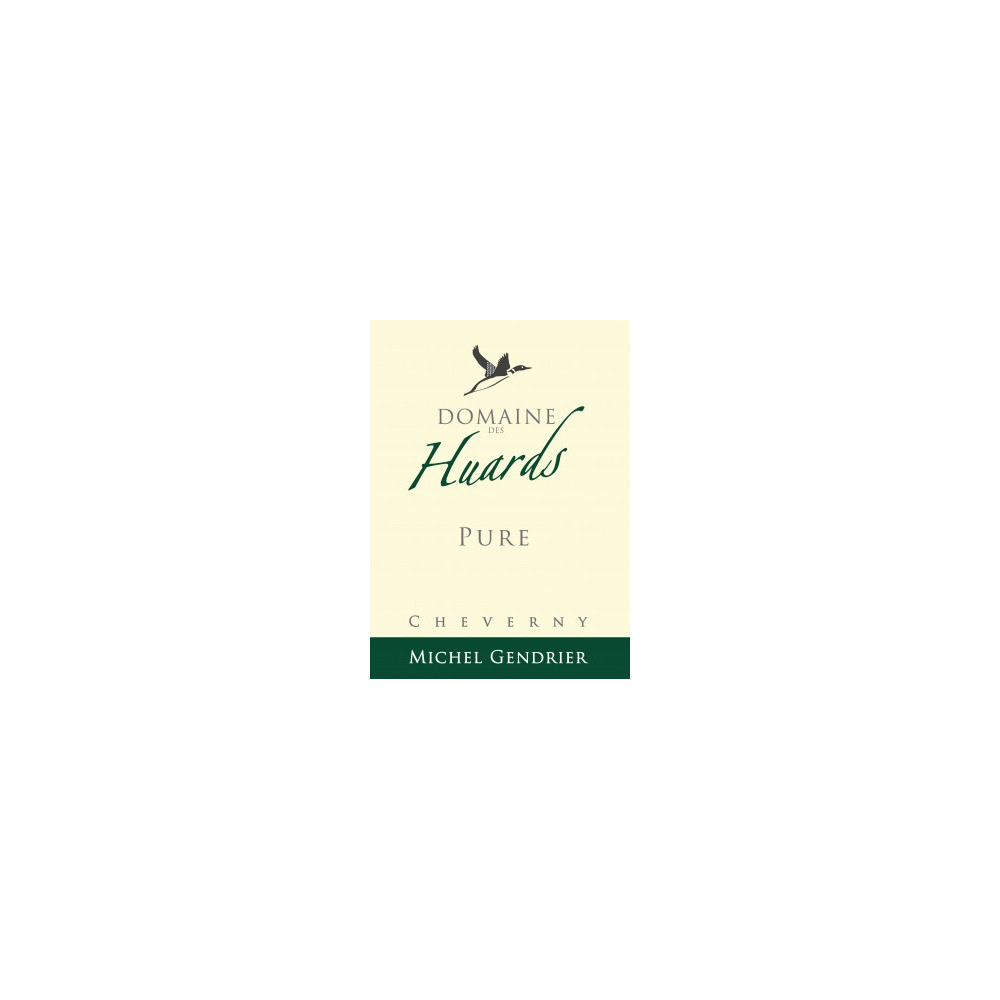 Domaine des Huards Cheverny "Pure" blanc sec 2020 etiquette