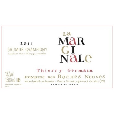 Domaine des Roches Neuves Thierry Germain Saumur Champigny La Marginale 2011 Domaine des Roches Neuves Thierry Germain Saumur Champigny La Marginale 2011