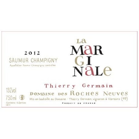 Domaine des Roches Neuves Saumur-Champigny "La Marginale" red 2012 Domaine des Roches Neuves Saumur-Champigny "La Marginale" red 2012