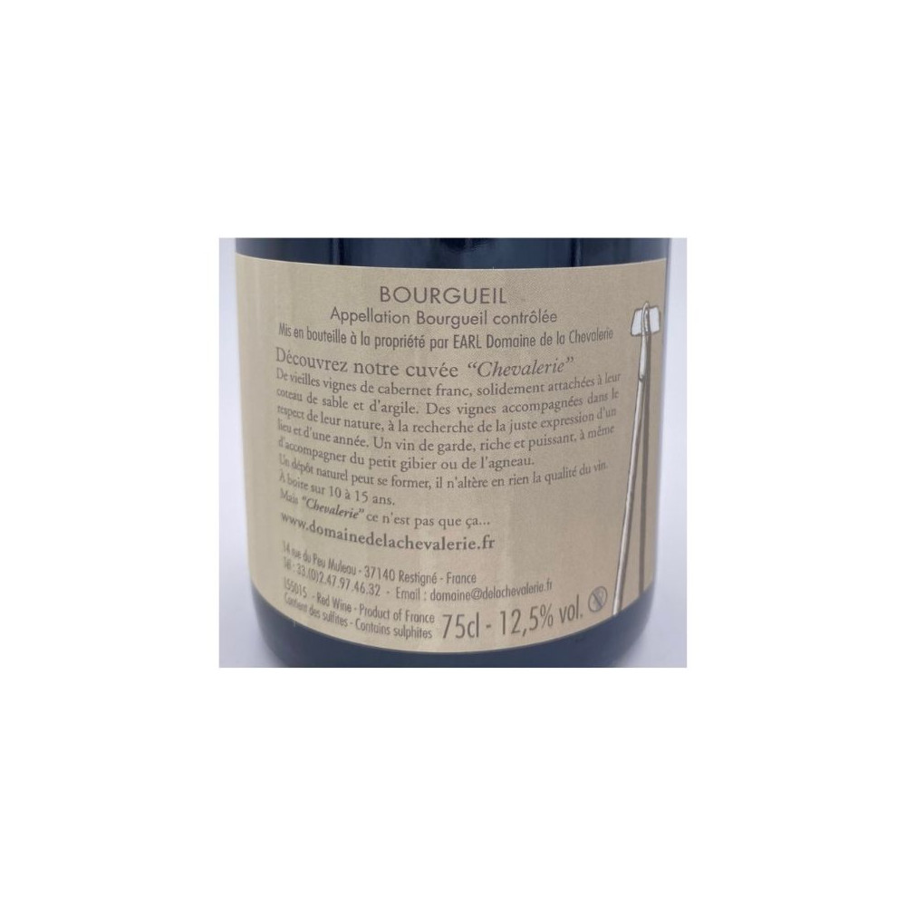 Domaine de La Chevalerie Bourgueil "Chevalerie" rouge 2015 étiquette