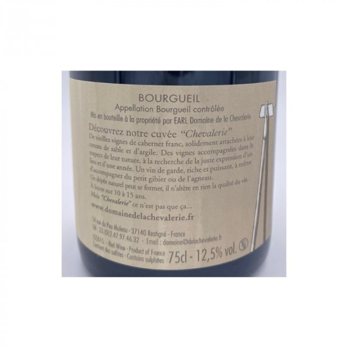 Domaine de La Chevalerie Bourgueil "Chevalerie" rouge 2015 étiquette