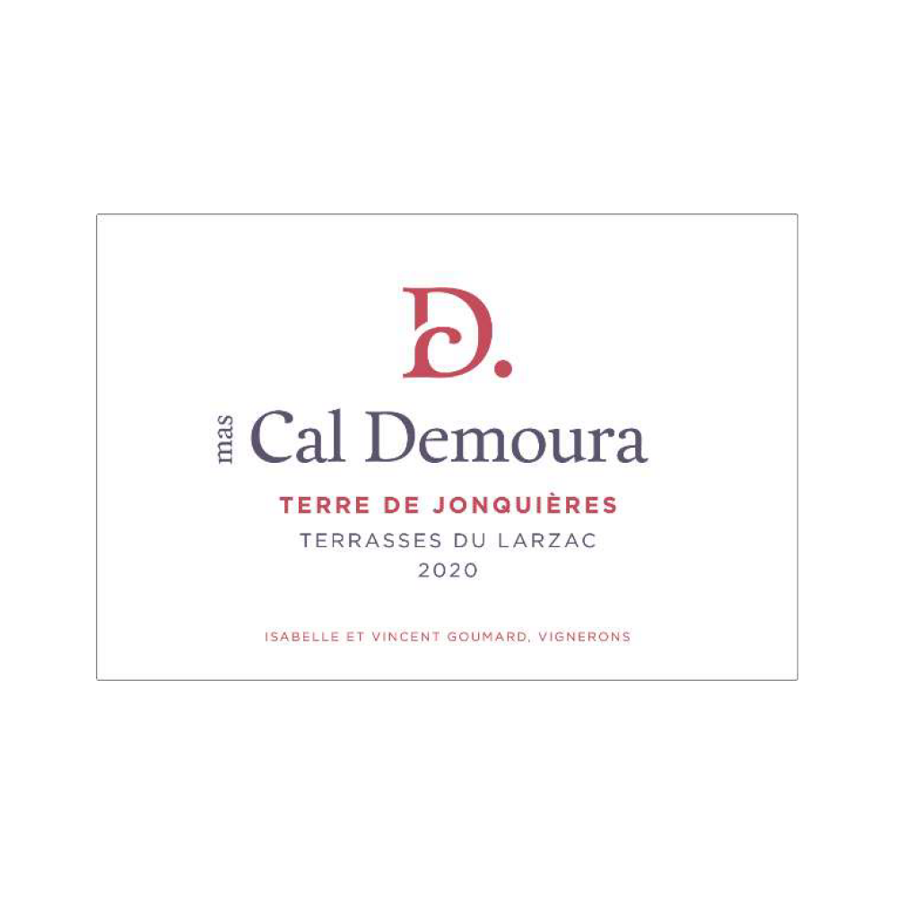 Mas Cal Demoura Terrasses du Larzac "Terre de Jonquières" rouge 2020 etiquette