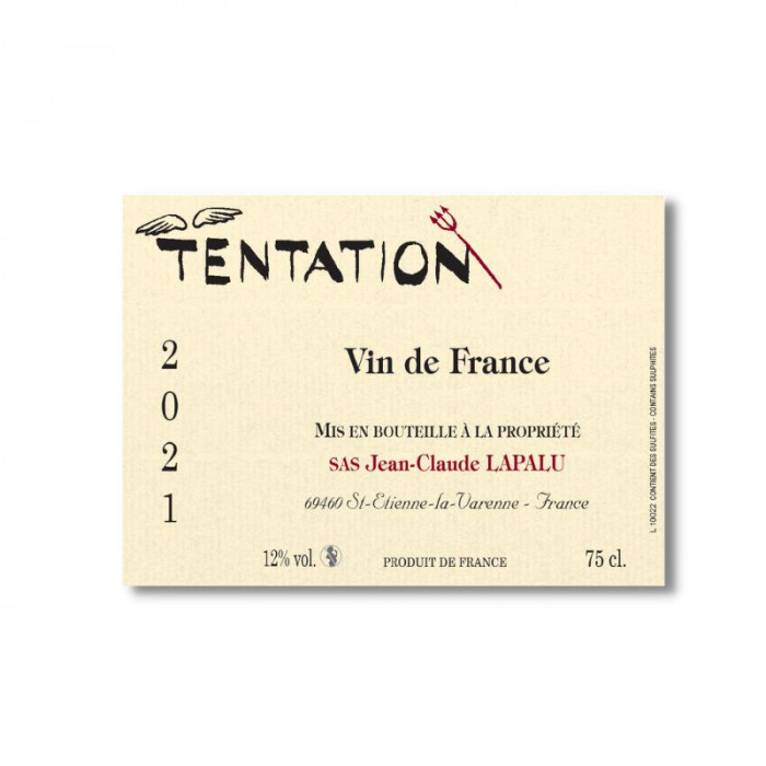 Domaine Jean-Claude Lapalu VdT "Tentation" red 2020