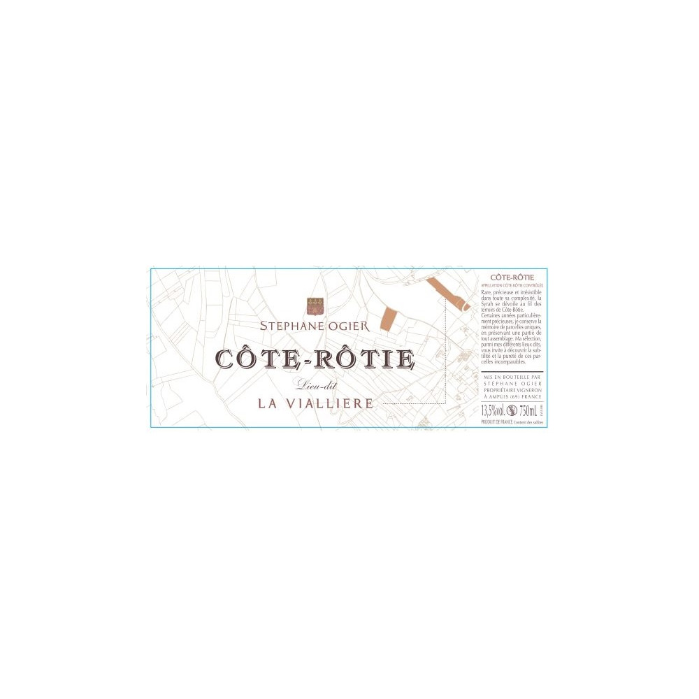 Domaine Stéphane Ogier Côte-Rôtie "La Viallière" rouge 2016 etiquette Domaine Stéphane Ogier Côte-Rôtie "La Viallière" rouge 2016 etiquette
