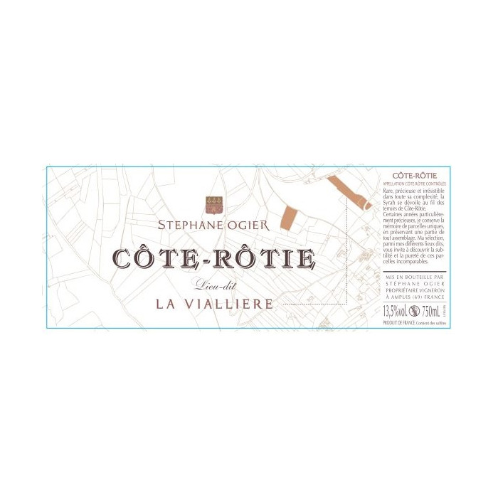 Domaine Stéphane Ogier Côte-Rôtie "La Viallière" rouge 2016 etiquette Domaine Stéphane Ogier Côte-Rôtie "La Viallière" rouge 2016 etiquette
