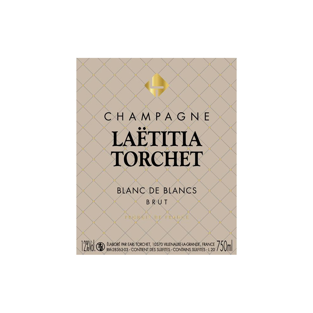 Champagne Laëtitia Torchet Blanc de Blancs Brut etiquette
