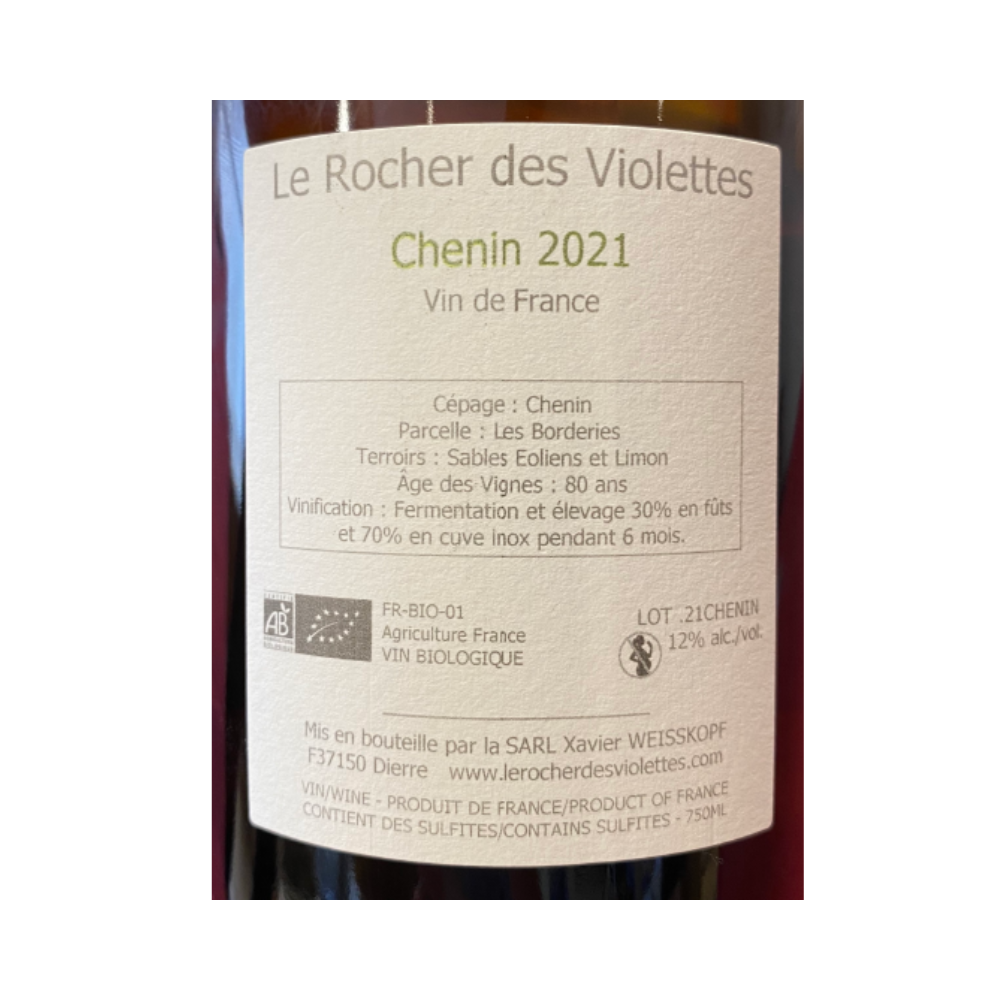 Le Rocher des Violettes VdF "Chenin" dry white 2021