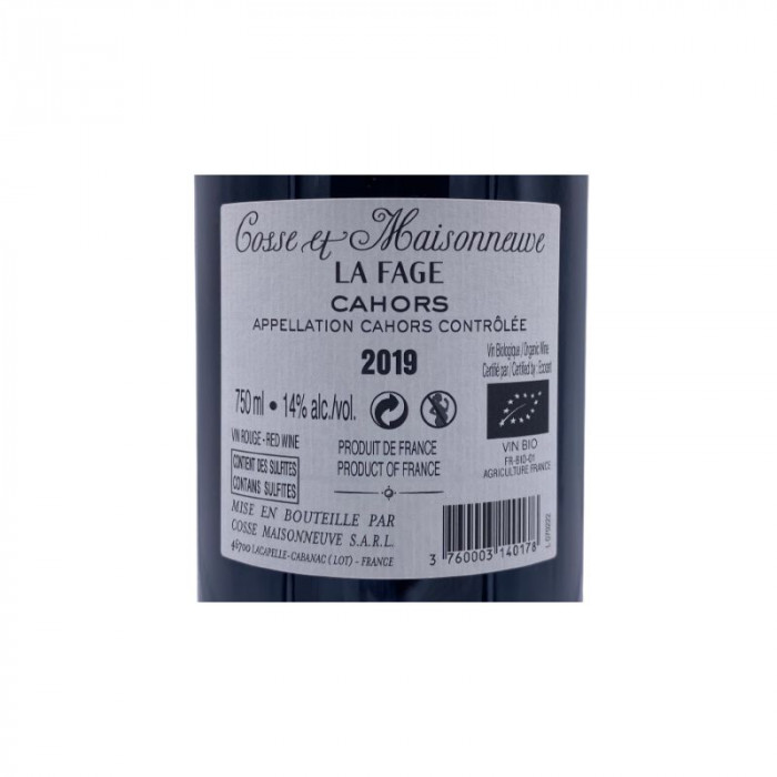 Domaine Cosse-Maisonneuve Cahors "La Fage" red 2019